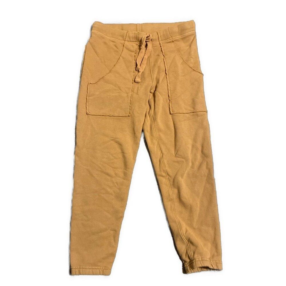 frank & eileen tan tulip ankle sweat pants Solid Tan Camel Xs - Picture 2 of 6